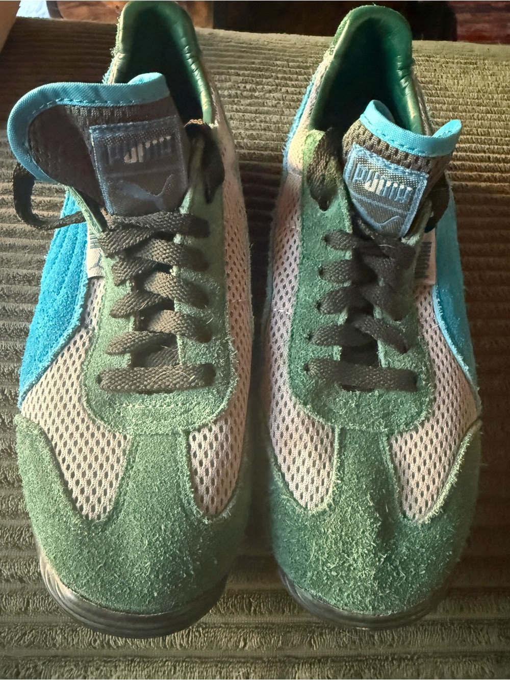 Puma Green and Teal Athletic Sneakers